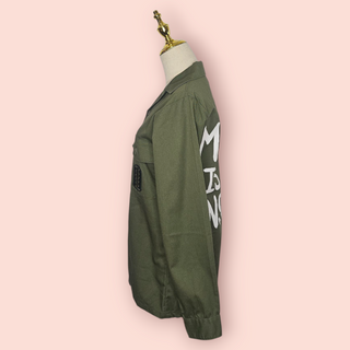 JAC VANECK - 'MUSIC IS THE ANSWER' Lightweight Army Jacket est. RRP $139