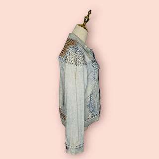 AUGUSTE - 'HAVANA NIGHTS STARGAZER' Distressed Denim Jacket est. RRP $220