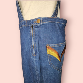 NINE LIVES BAZAAR - 'POISE' Denim Overalls/Dungarees RRP $219 NWT