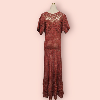 CHASING UNICORNS - DAY DREAMER CROTCHET LUREX MIDI DRESS RRP $425 CURRENT SEASON
