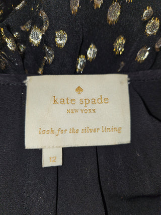 KATE SPADE - Silk METALLIC CLIPPED Jumpsuit est. RRP $420