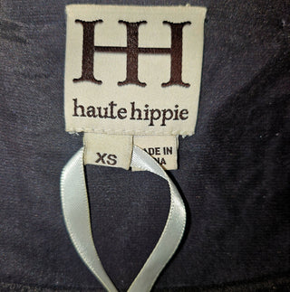 HAUTE HIPPIE - EMBELLISHED WITH FRINGED CHAIN 100% SILK JACKET RRP $670