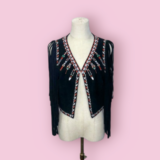 CAMILLA - EMBROIDERED FRINGE WAISTCOAST RRP $799 BNWT