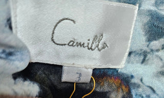 CAMILLA - Snakeskin Silk Casual Lightweight Swarovski Crystal Embellished Jacket Est. RRP $699