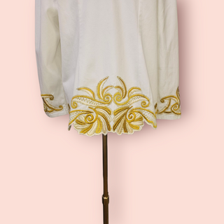 CHASING UNICORNS - '9O'S EMBROIDED JACKET' ANTIQUE WHITE BNWT est. RRP $490
