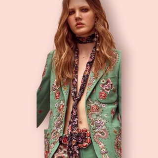 ROBERTO CAVALLI - AUTHENTIC DESIGNER EMBROIDERED & EMBELLISHED PANT SUIT est. RRP $10K