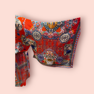 CAMILLA - 'FOUND IN TRANSLATION' V-neck Kimono Dress RRP $670 NWT