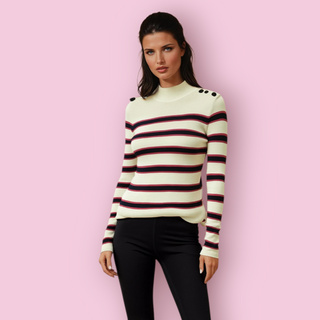 ISABEL MARANT ETOILE - STRETCH STRIPED SWEATER est. RRP $649