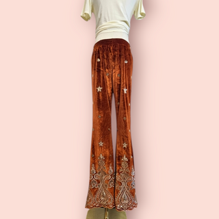 LENNI THE LABEL WHISKEY KIMONO & WHISKEY BELLS FLARED PANTS SET CURRENT SEASON RRP $487 BNWT