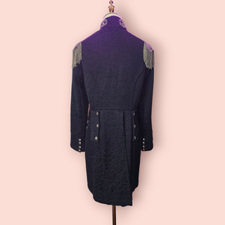 TRELISE COOPER - VINTAGE MILITARY CROSS NAVY COAT est. RRP $549