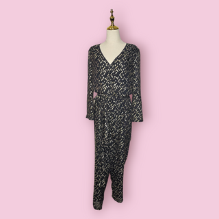 KATE SPADE - Silk METALLIC CLIPPED Jumpsuit est. RRP $420
