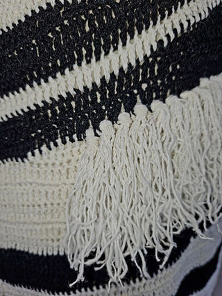 SASS & BIDE - 'GOOD GRACE' INDIVIDUALLY HAND KNITTED FRINGED DRESS Retail Price $549