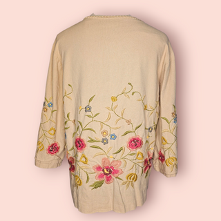 CHASING UNICORNS - 'THE ROAD LESS TRAVELLED' Hand Sewn Embroidered Open Jacket est. RRP $420