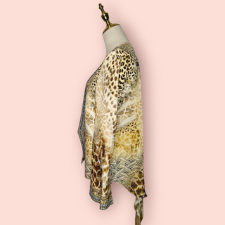 CAMILLA - Swarovski Crystal Embellished Animal Print - Relaxed Jacket/Blazer est. RRP $699