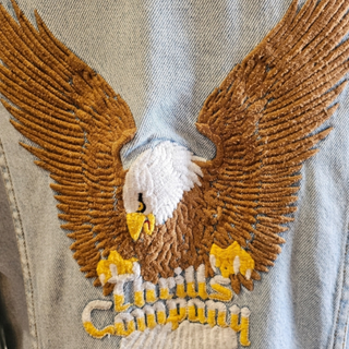 THRILLS EAGLE PATCHED DENIM JACKET - Est.retail price $179