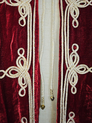 CHASING UNICORNS - WILD HORSES RED VELVET SILK JACKET BNWT