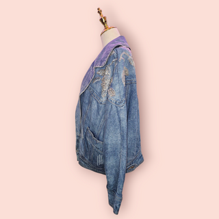 TRELISE COOPER COUTURE - "HELLO IM DOLLY" denim jacket RRP $799