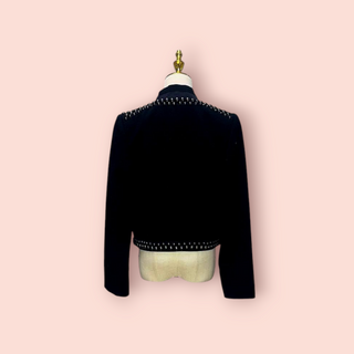 ISABEL MARANT - EMBELLISHED CROPPED WOOL BLAZER RRP $1695