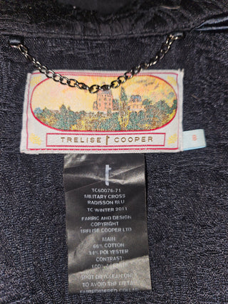 TRELISE COOPER - VINTAGE MILITARY CROSS NAVY COAT est. RRP $549