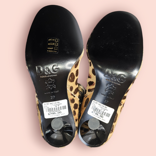 DOLCE & GABBANA LEOPARD PRINT PONY HAIR ANKLE BOOTS BNWT RRP $795