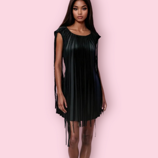 USCARI - VINTAGE FRINGE DRESS RRP $240