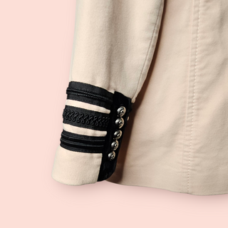 ZARA - MILITARY Light Pink Blazer with Braided Decorative Knots est. RRP $ 329