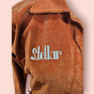 SUGARHIGH LOVESTONED - rare 'COSMOS POSTAL' CORD JACKET imported from USA est. RRP US $320