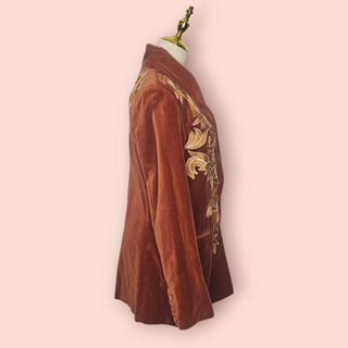 CHASING UNICORNS - VELEVET handsewn EMBROIDERED Jacket est. RRP $570