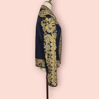 A STAR IS BORN - MILITARY EMBELLISHED & EMBROIDERED BAND COAT est. RRP $480
