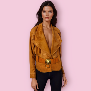 VERA PELLE - VINTAGE 80's Suede Waisted Jacket