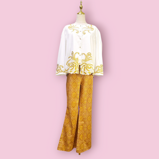 CHASING UNICORNS - '9O'S EMBROIDED JACKET' ANTIQUE WHITE BNWT est. RRP $490