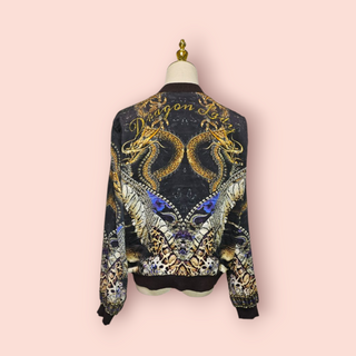 CAMILLA - DRAGON LADY REVERSIBLE PRINTED BOMBER JACKET est. RRP $ 699