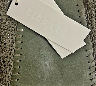 DION LEE - 'Leather Moss Green Crochet Shorts RRP $1690 NWT