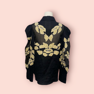 CHASING UNICORNS - 'ROCKS OFF' Linen Blouse NWT est. RRP $379