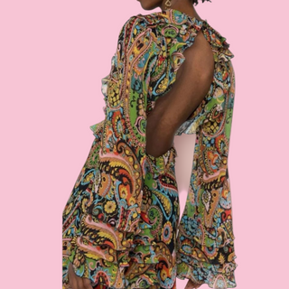 ETRO - Bohemian Silk Maxi Multicolour Paisley Dress RRP $6069 NWT