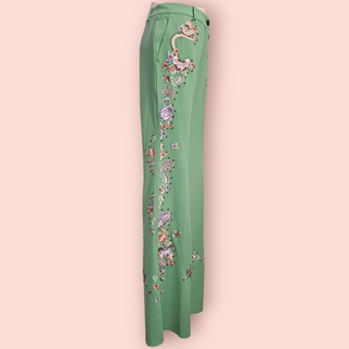 DOLCE & GABBANA AUTHENTIC DESIGNER EMBROIDERED & EMBELLISHED PANT SUIT est. RRP $10K