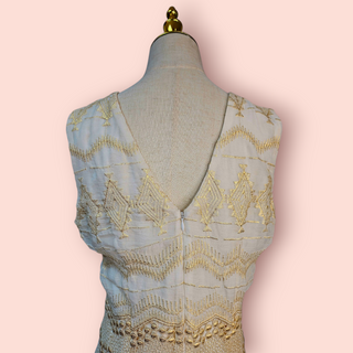 ASILIO - 'BEFORE THE BLAZE' Dress Cream & Gold RRP $430