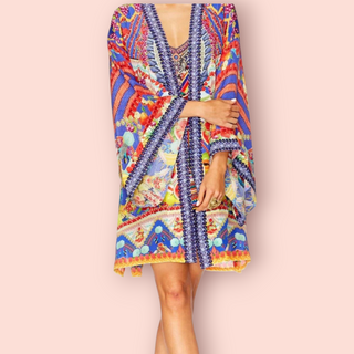 CAMILLA -'RIO RIOT' Tie Up Silk Kimono RRP $880