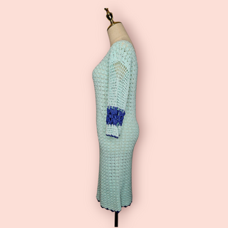 CHASING UNICORNS - 'STEAL MY SUNSHINE' Handmade Crotchet Mini Dress est. RRP $289