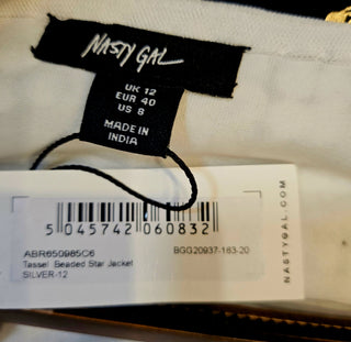NASTY GAL - TASSEL BEADED STAR FRINGE JACKET Retail Price $439 BNWT