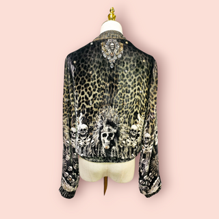 CAMILLA - 'ORDER FOR DISORDER' REVERSIBLE BOMBER JACKET RRP $799