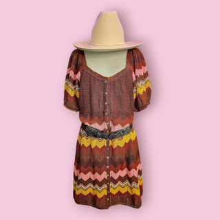 SPELL - ZIGGY CROCHET MINI DRESS RRP $269 BNWT