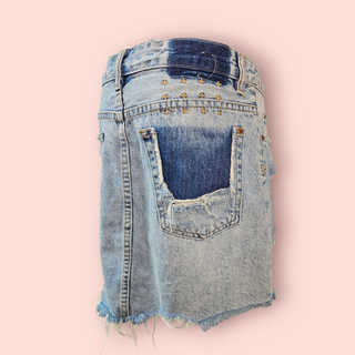 KSUBI - DISTRAUGHT DENIM MINI SKIRT Est. RRP $169 NWT