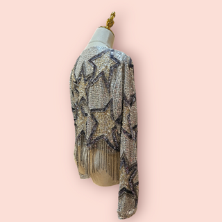 NASTY GAL - TASSEL BEADED STAR FRINGE JACKET Retail Price $439 BNWT