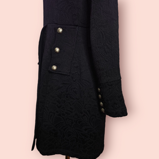 TRELISE COOPER - VINTAGE MILITARY CROSS NAVY COAT est. RRP $549