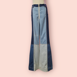 ALICE McCALL - DENIM FLARE HIGHWAISTED PATCHED JEANS est. RRP $269.00