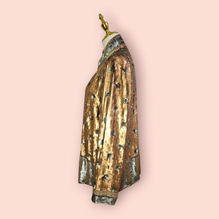 CHASING UNICORNS - RARE HEAVILY SILVER & GOLD CONTRAST SEQUIN JACKET est. RRP $930