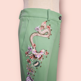 DOLCE & GABBANA AUTHENTIC DESIGNER EMBROIDERED & EMBELLISHED PANT SUIT est. RRP $10K