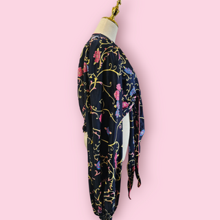 CHASING UNICORNS - NIGHT HAWK SILK SLEEVE BALLOON BLOUSE  Est. retail price $269 BNWT
