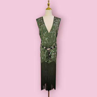 CHASING UNICORNS - SMOKE ON THE WATER BEADED + FRINGE VEST BNWT CURRENT SEASON RRP $540